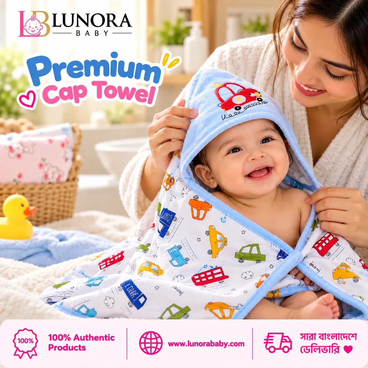 Premium Cap Towel / Baby Hooded Towel