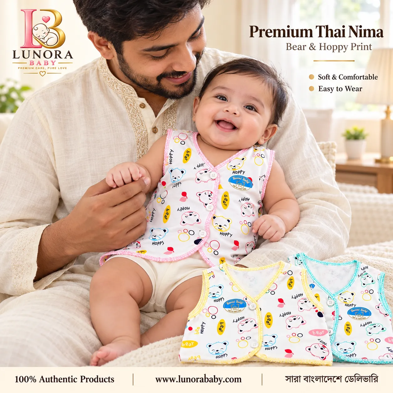 Premium Thai Nima – Bear & Hoppy Print