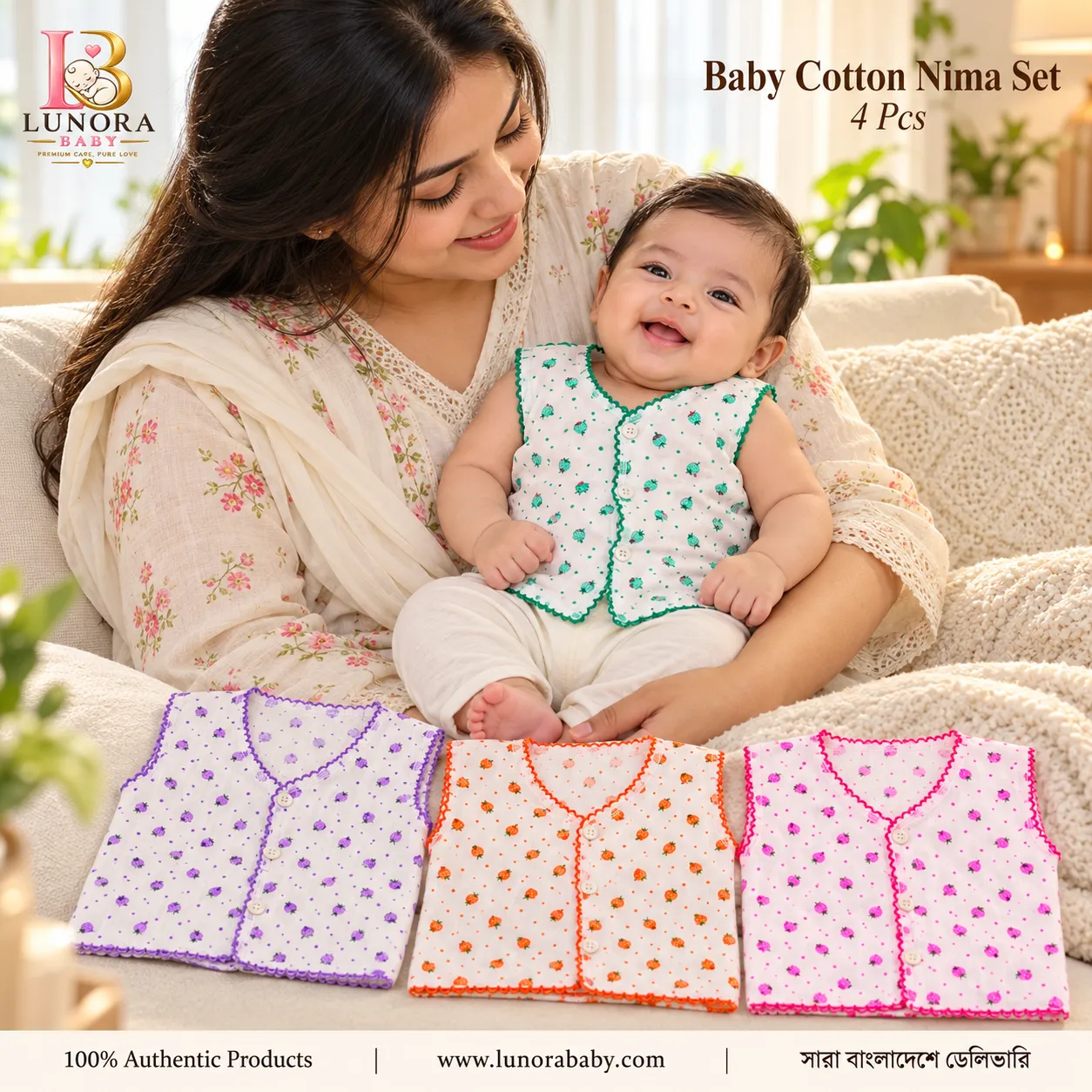 Baby Cotton Nima Set – 4 Pcs