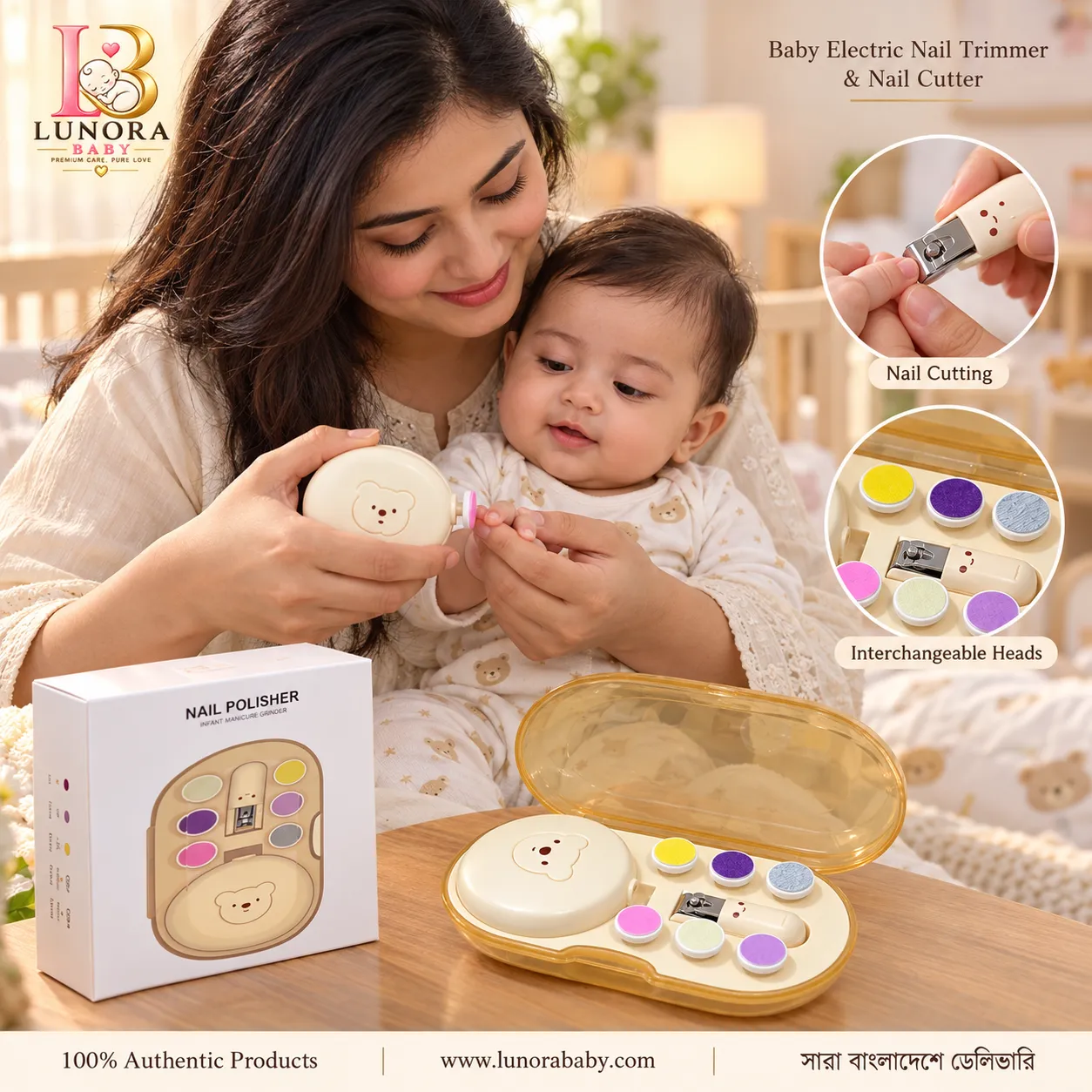 Premium Baby Electric Nail Trimmer & Nail Cutter – 2 in 1